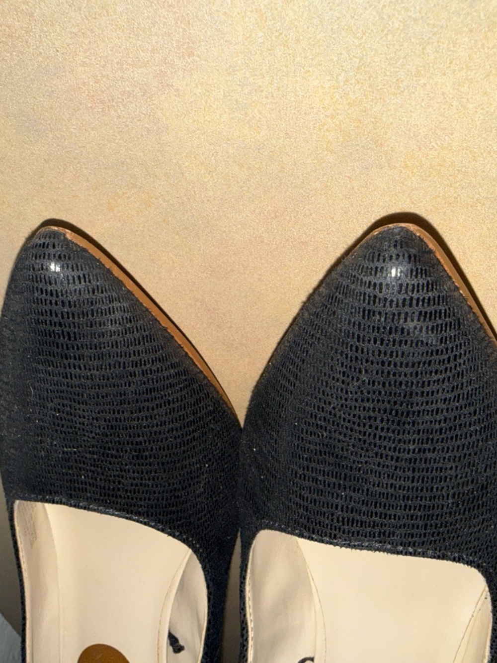 Marc Fisher Shiny Black Pointed-Toe Pumps - Picture 7 of 8